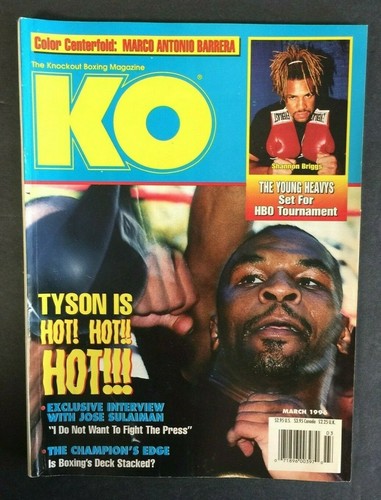1996 MARCH *KO* BOXING MAGAZINE BRIGGS TYSON GOLOTA FREE S&H 9221