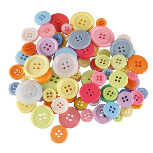 Bottoni rotondi in plastica assortiti colore misto per cucire scrapbooking 50g/100g - Foto 19 di 44