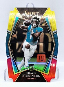 💥2021 Select Prizm Premier Level Yellow/Red Die Cut Travis Etienne Jr. RC💥