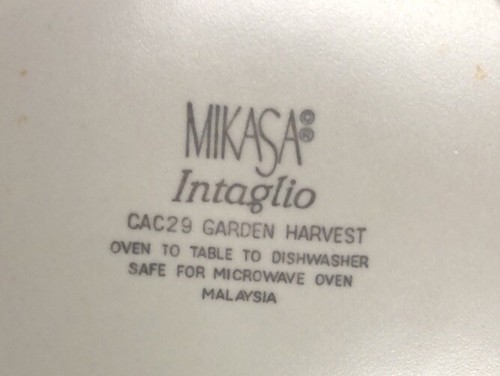 (4) Mikasa - Garden Harvest - Intaglio Salat-/Dessertteller - 8 - 3/8 Zoll - Bild 7 von 7
