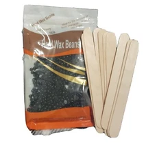 300g Hard Wax Beans Blue Depilatory Beads Stripless Hot Film Bikini with sticks
