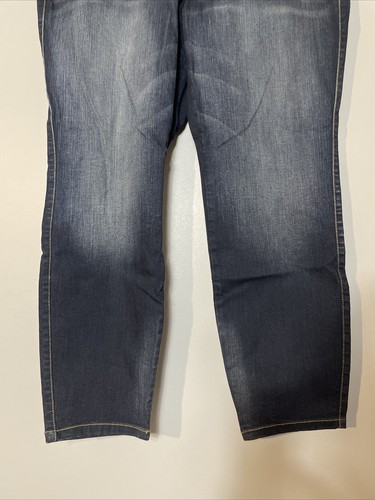 Vaqueros ajustados de pierna ajustados de lujo elásticos de mezclilla azul tórrido 24R usados en excelente estado - Imagen 3 de 10