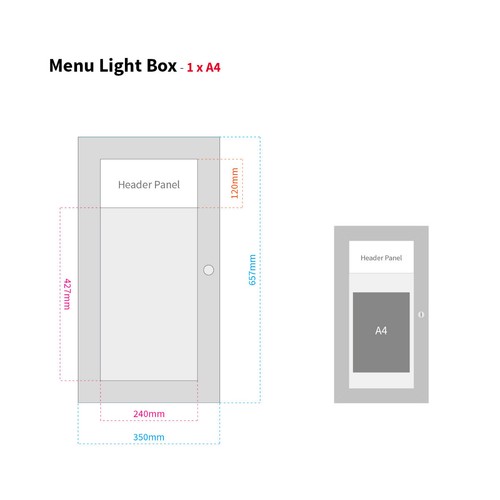 Silver Menu Light Boxes - Picture 5 of 10