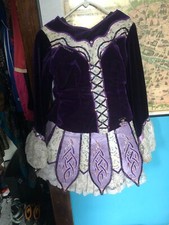 Traditional Purple Irish Dance Solo Dress, Size 2 Womens in Good Condition