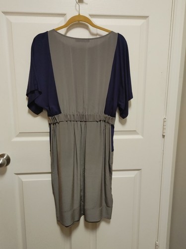 BCBGmaxazria Größe Small blau grau Color Block Iva Kurzarm Kleid Taschen - Bild 6 von 8