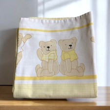 TCM Egyptian Cotton Crib/Toddler DUVET COVER  SHAM Yellow Gingham BEAR