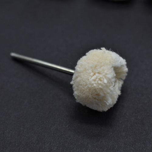 10Pcs 22mm Shank Polishing Buffing Wool Cotton Wheel Dremel Rotary Tool - Picture 2 of 3