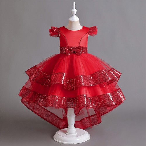 Niños Niñas Princesa Tutú Vestido Formal Boda Fiesta Vestido Cumpleaños Baile de graduación Concurso - Imagen 33 de 36