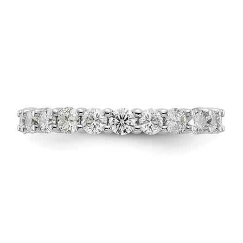 14k White Gold Round Diamond Eternity Band Ring Shared Prong 2.00ct Size 4 Gift - Picture 3 of 5