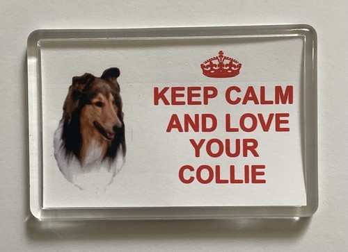 Collie Dog Fridge Magnet Keep Calm And Love Your Collie - PRESENT GIFT IDEA - Picture 2 of 3