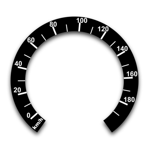 1985 - 2000 Harley-Davidson FXR speedometer conversion sticker, KM/H - Picture 5 of 8