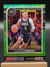 2024-25 Panini NBA Hoops Keldon Johnson LIME GREEN PRIZMS PREMIUM 140/149 #140