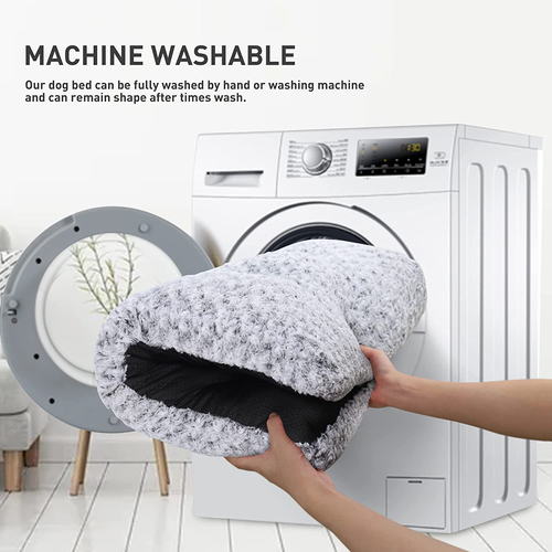 Waschbares Hundebett Deluxe Plüsch Hundekiste Betten Bequem Zwinger Pad Anti-Rutsch Haustier Schlaf - Bild 6 von 7