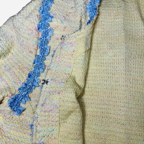 Vintage 1960s Handmade Blazer Jacket Cardigan Pastel Tweed One Of A Kind S/M EUC - Bild 9 von 24