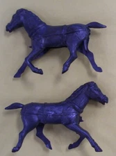 Vintage MARX REL Playset horse soft plastic "silvery black with horse collar"