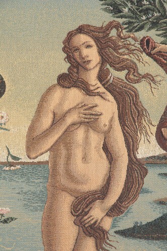 Boticelli's Birth of Venus Tapestry - Belgium Made, Medieval Renaissance Art - Imagen 5 de 5