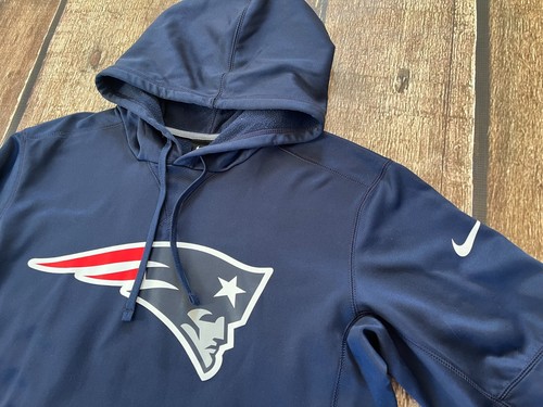 NIKE NFL NEW ENGLAND PATRIOTS PULLOVER SWOOSH HOODIE BLUE MENS MEDIUM EXCELLENT - Bild 3 von 7
