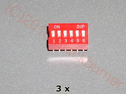 DIP-Switch, Rot, 50V 100mA, 1 bis 12 bit, 1, 3, 5Stck, Kodierschalter, Schalter - Bild 19 von 35