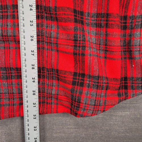 True Religion Flannel Lumber Jack Shirt Mens Western Plaid Pearl Snap Red 4XL - Picture 12 of 13