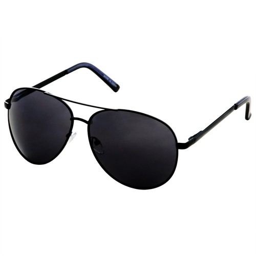Gafas de sol para hombre XL extra grandes todas negras aviador 62 mm lentes oscuras mujer - Imagen 2 de 5