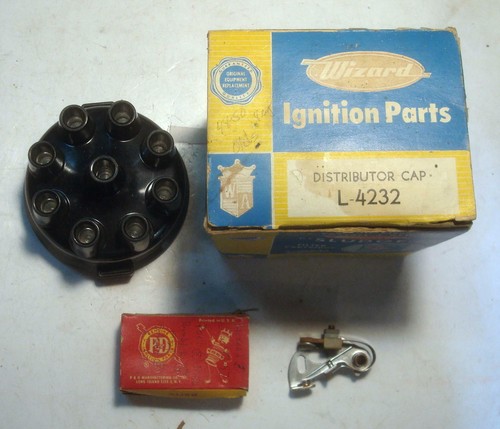 1940-50 Oldsmobile 8 Cylinder Distributor Cap & Points - Bild 1 von 4