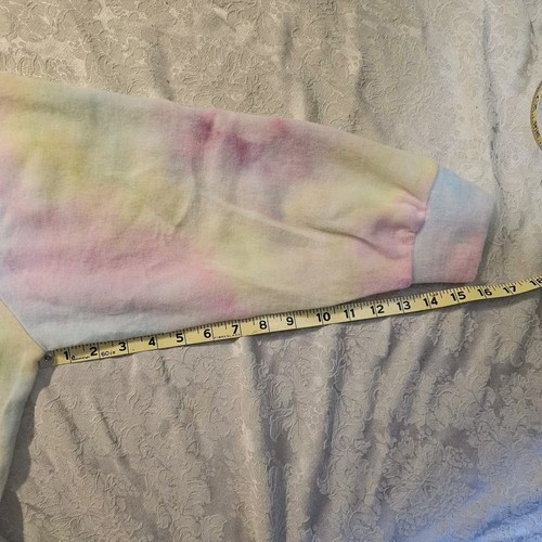 Yana K Brushed Hatchi Tye Dye Ace Sweater Pink Yellow Mint Womens Lg Usa Nwt - Picture 11 of 17
