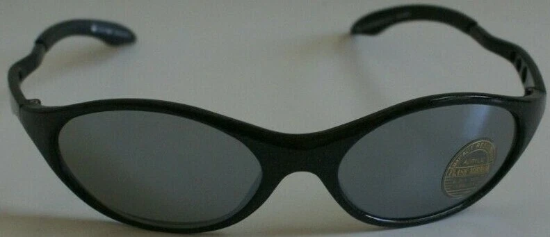 NUEVO CON ETIQUETAS De colecciónDeportes años 90 envolventes con puntas de goma lentes de espejo de humo gafas de sol Foto 2 de 4