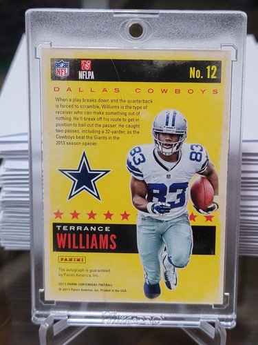 2013 Contenders Terrance Williams Rookie of the Year Auto /25 *Y23 - Picture 2 of 2