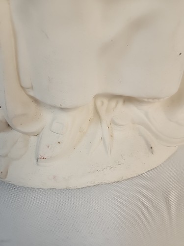 Halloween Witch & Cat on a Jack O Lantern w/ Creature Baby Ceramic Bisque 11" - Picture 5 of 11