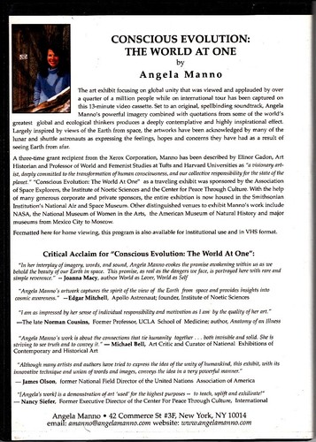 Conscious Evolution: The World at One Angela Manno DVD - Bild 2 von 2