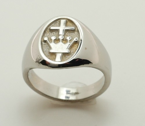 Christlicher Siegelring Kreuz und Krone - Bild 2 von 6