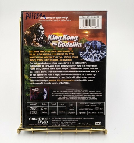 King Kong Vs. Godzilla (DVD, 1998, Anniversary 35th Edition) 1962 - Picture 2 of 4
