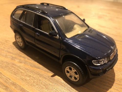 BMW X5 Diecast 1:38 E53 1999 Dark Blue Opening Front Doors Unboxed VGC - Picture 2 of 8