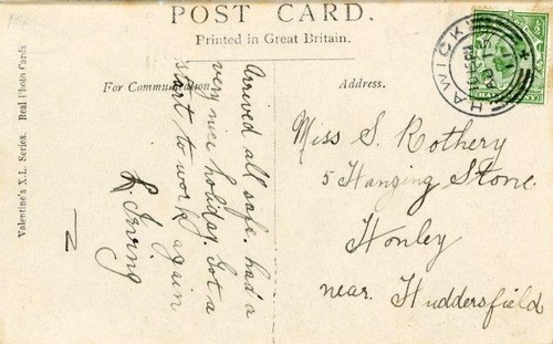 REAL PHOTO POSTCARD OF WILTON BOWLING GREEN, HAWICK, ROXBURGHSHIRE, SCOTLAND - Picture 2 of 2