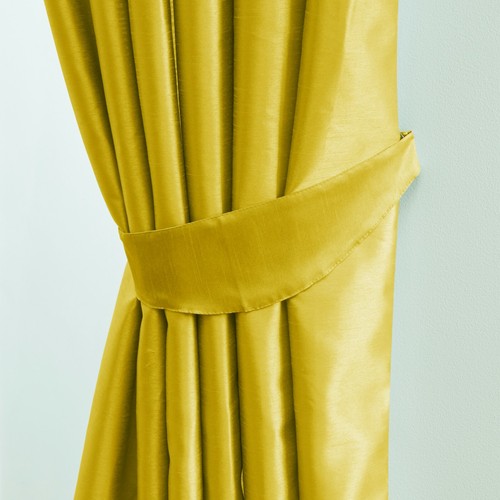 Faux Silk Curtains Luxury Fully Lined - Pencil Pleat Tape Top - Free Tiebacks - Picture 44 of 58