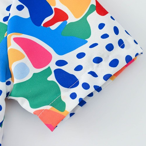 Girls Outfits Cap Suits Toddlers Sets Print Holiday Vacation Uniforms Sunsuit - Picture 43 of 54