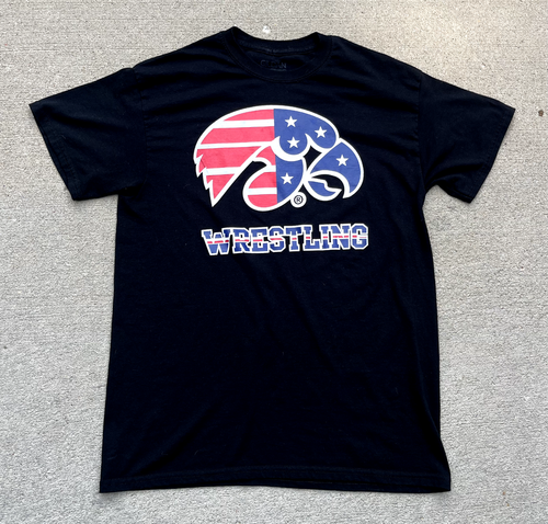 Iowa Hawkeyes USA Wrestling T-Shirt - Navy Blue