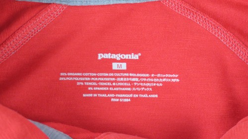 Patagonia Long Sleeve Pull Over collared men's medium shirt color red - Picture 4 of 7