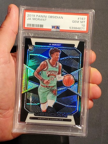 Ja Morant 2019-20 Panini Obsidian #167 RC ROOKIE Graded PSA GEM MINT 10 - Picture 4 of 4