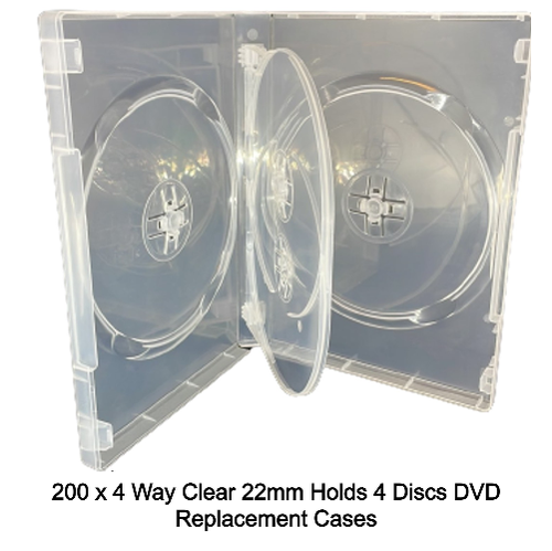 4 Wege durchsichtige DVD 22mm Buchrücken hält 4 Discs leere Ersatzhüllen HQ MENGE - Bild 124 von 132