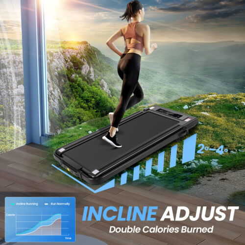 4-in-1 Elektrisches Laufband Walkingpad Fitnessgerät Heimtrainer mit Steigung DE - Bild 13 von 56
