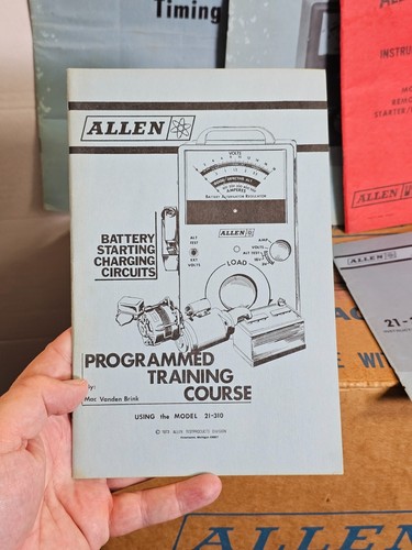 VINTAGE ALLEN 21-300 IGNITION CAR TESTER Machine AUTOMOBILE TUNER ManCave - Picture 10 of 22