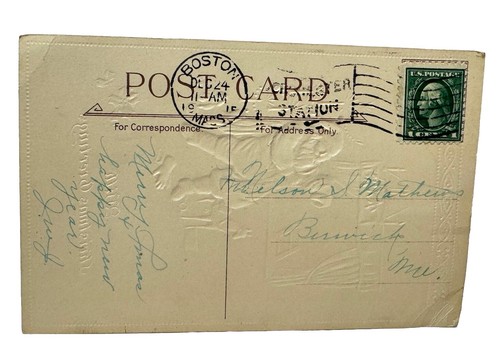 Vintage Santa Claus Saint Nick Puts On His Red Robe Christmas Postcard 1915 - Picture 5 of 5