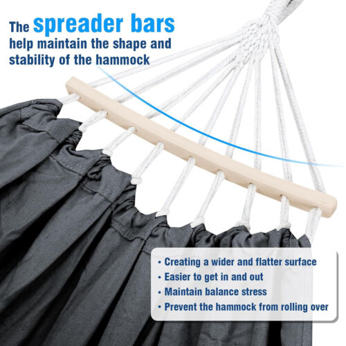 Camping Hängematte 200x150cm Outdoor Tragbar Hängematten für 2 Personen Hammock - Bild 8 von 12