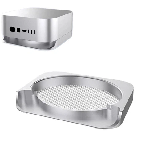 For Mac Mini M4/M4 Pro 2024 Desktop Dust and Heat Dissipation Stand Bracket Base