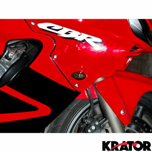 Flush Mount Turn Signal LED Lights Amber Smoke Lens for Yamaha YZF R6 R1 FZ6 FZ1 - Picture 2 of 3