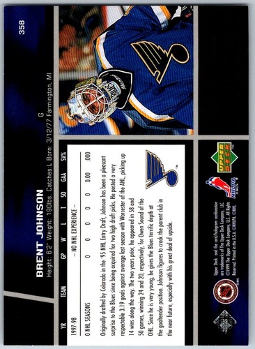 Cartes de base de hockey UD Upper Deck 1998-99 (280-420) - U-Pick from list - Photo 157 sur 237
