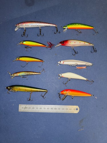 A COLLECTION OF 10 USEFUL PLUG TYPE FISHING LURES