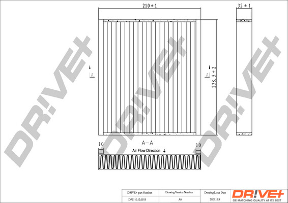 Dr!ve+ DP1110.12.0193 Filter, Innenraumluft FüR Opel, Vauxhall-image