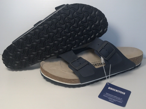 Sandali Birkenstock Arizona da uomo taglia 11 M Reg Fit blu navy suolo deserto NUOVI - Foto 2 di 23